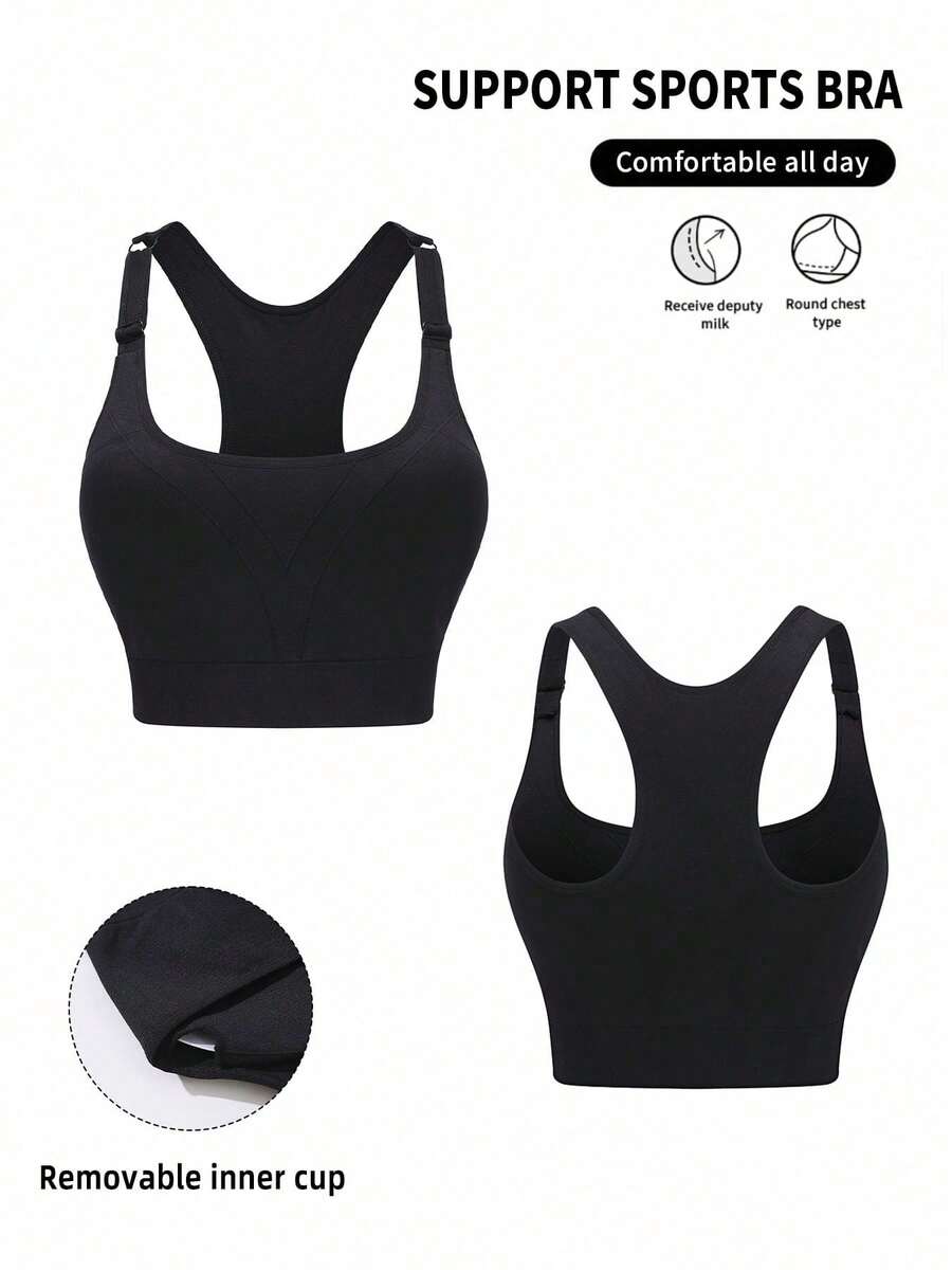 Seamless Ribbed Workout Tank Top - 1Pcs Tank Top Olahraga Hitam Polos