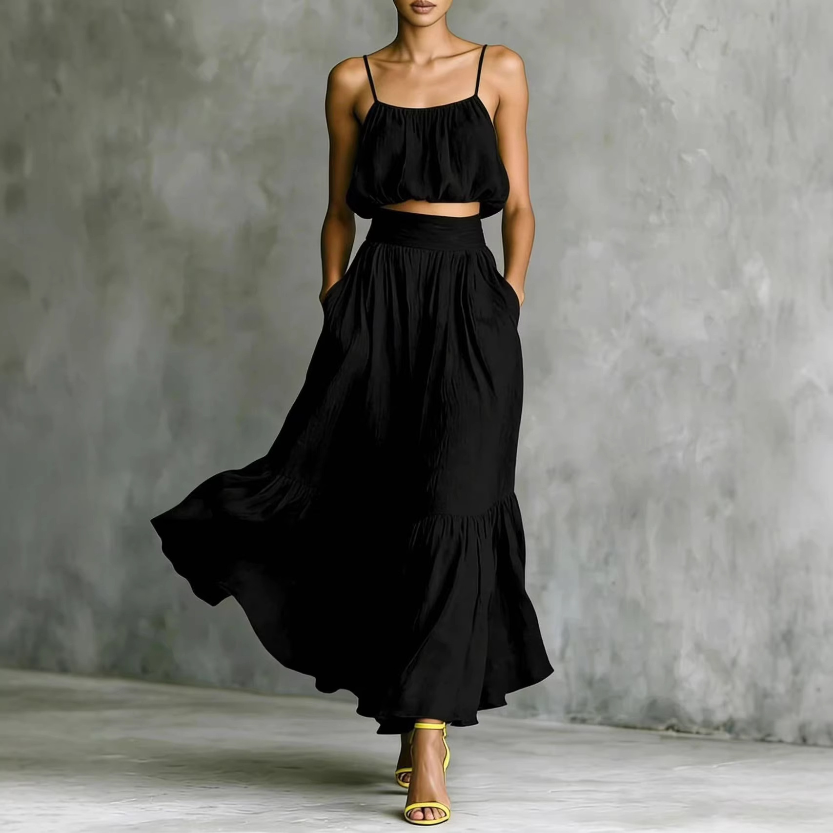 Setelan Wanita Musim Panas 2 P - Boho Summer Beach Maxi Dress ulasan dan harga