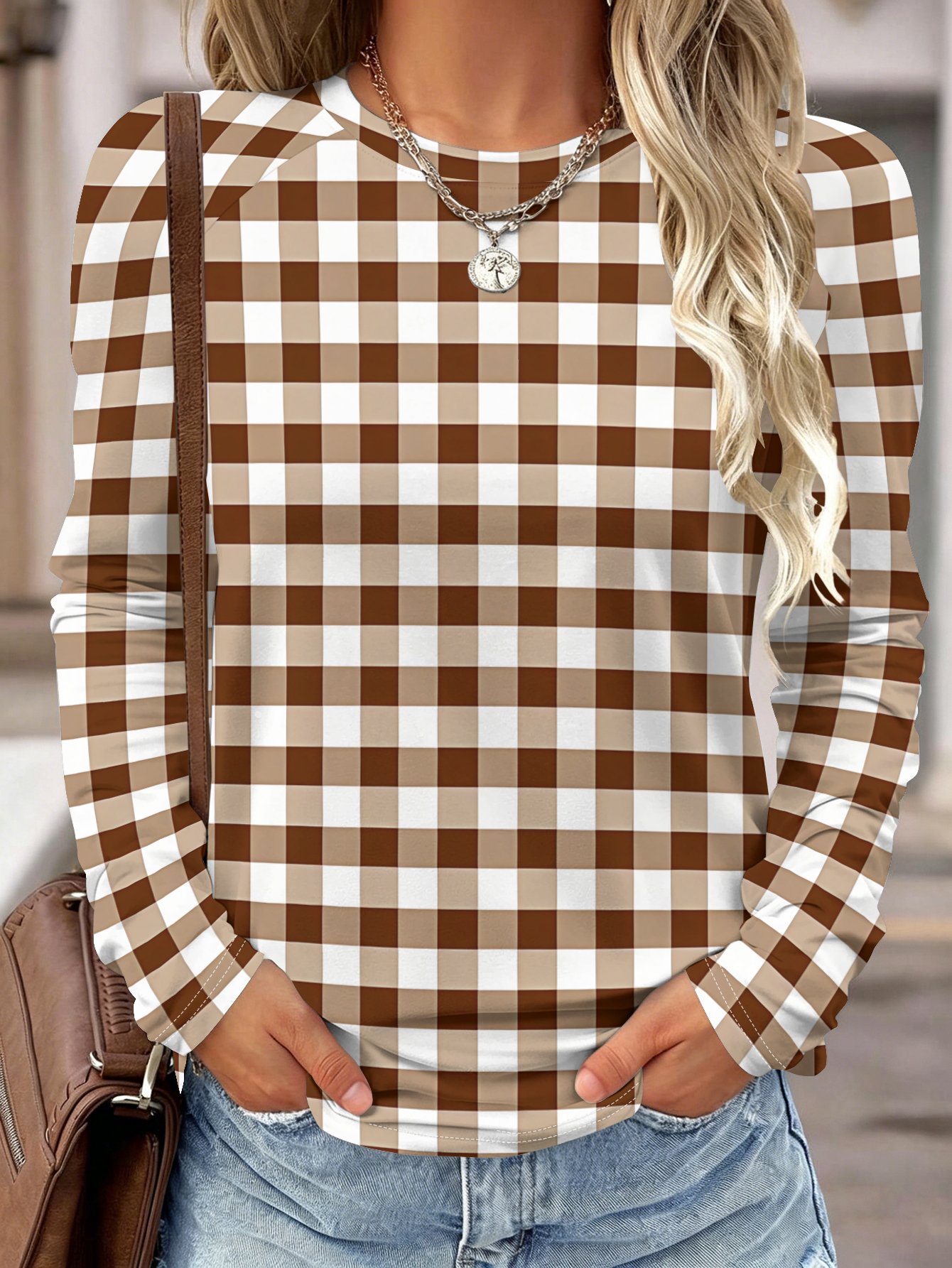 Kemeja Lengan Panjang Wanita,  - Blouses ulasan dan harga
