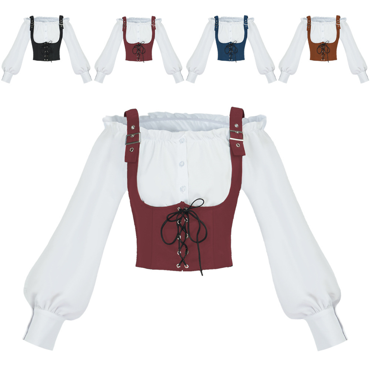 Setelan Kostum Renaissance 2 P - Blouses ulasan dan harga